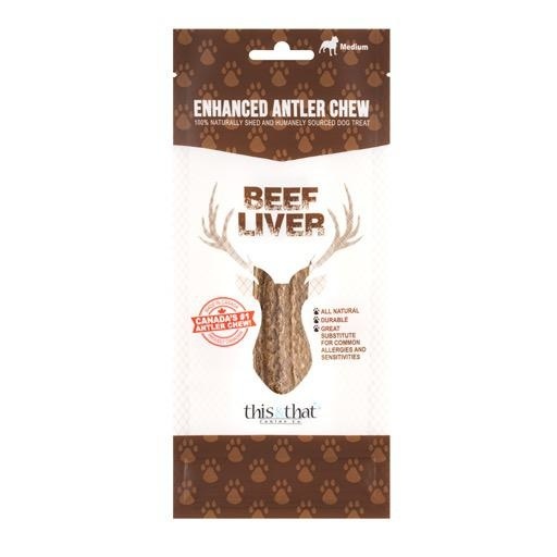 This & That Canine Co. This & That Enhanced Antler Chews Beef Liver XL