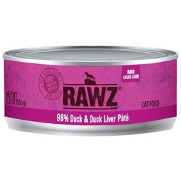 Rawz Rawz, Pâtée en boîte pour chat, 96% canard et foie de canard, 5,5 oz