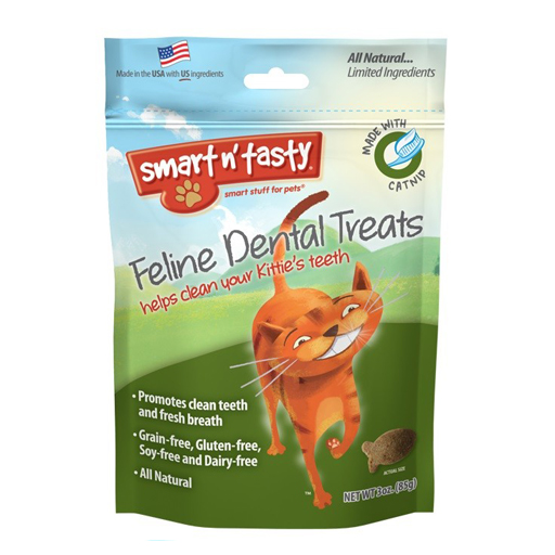 Emerald Pet Products Smart n' Tasty Feline Dental Treat Catnip 3oz