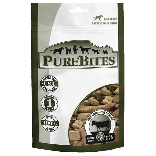 Purebites Pure Bites, Foie de boeuf, gâterie séchées à froid pour chien 120g