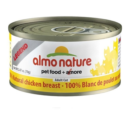 Almo Almo Nature Chat HQS  100% Poitrine de Poulet en Bouillon 70g