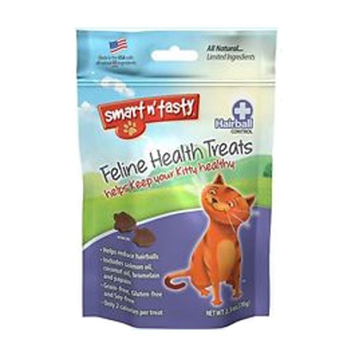 Emerald Pet Products Smart n' Tasty Feline Gâterie Formule Boule de Poils Saveur Poulet 2.5oz