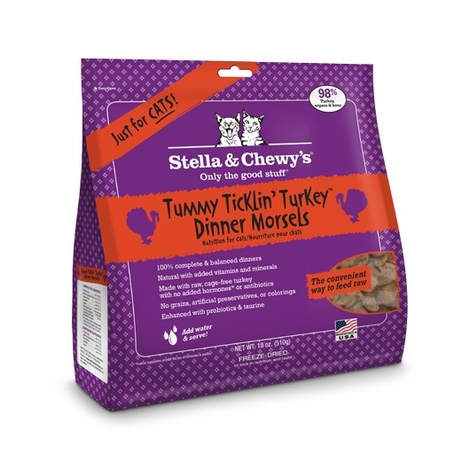 Stella & Chewy's Stella & Chewy's Freeze Dried Cat Tummy Ticklin' Turkey Dinner 18oz