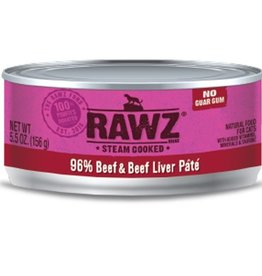 Rawz Rawz, Pâtée en boîte pour chat, 96% bœuf et foie de bœuf, 5,5 oz