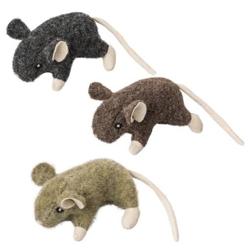 Ethical Wool Mouse Catnip Assorted 3.5"