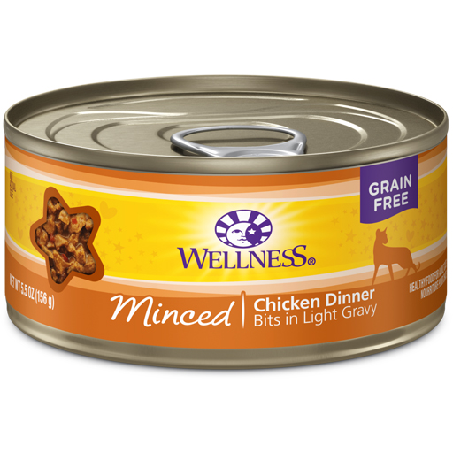 Wellness Wellness, Dîner en boîte pour chat, poulet haché, 5,5 oz