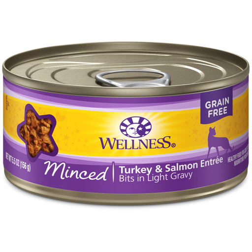 Wellness Wellness, Dîner en boîte pour chat, dinde et saumon, 5,5 oz