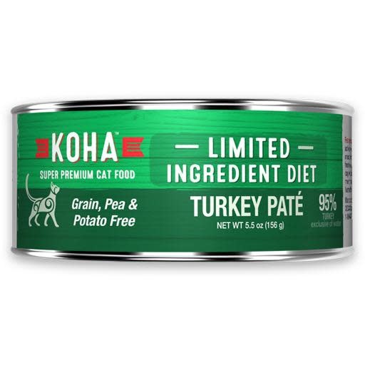 Koha Koha Cat Can 96% Turkey Pate 5.5oz