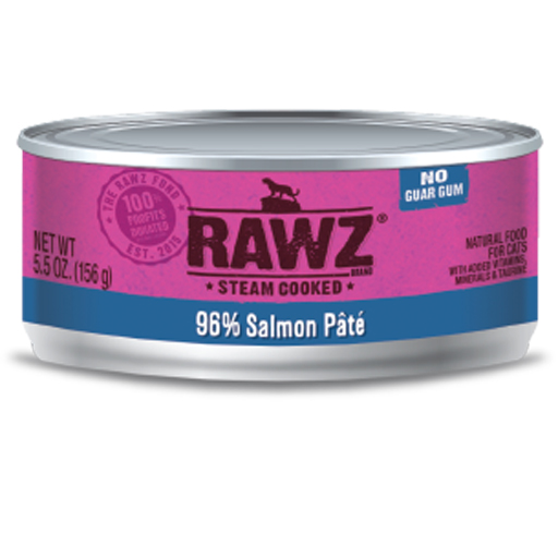 Rawz Rawz, Pâtée en boîte pour chat, 96% saumon, 5,5 oz