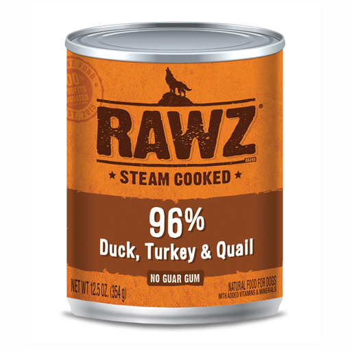 Rawz Rawz Dog Can 96% Duck, Turkey & Quail 12.5oz