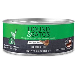 Hound & Gatos Hound & Gatos Cat Can 98% Duck & Liver 5.5oz