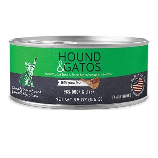 Hound & Gatos Hound & Gatos Cat Can 98% Duck & Liver 5.5oz