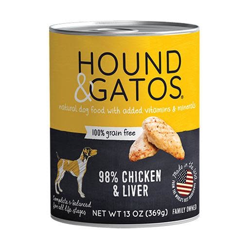 Hound & Gatos Hound & Gatos Dog Can 98% Chicken & Liver 13oz