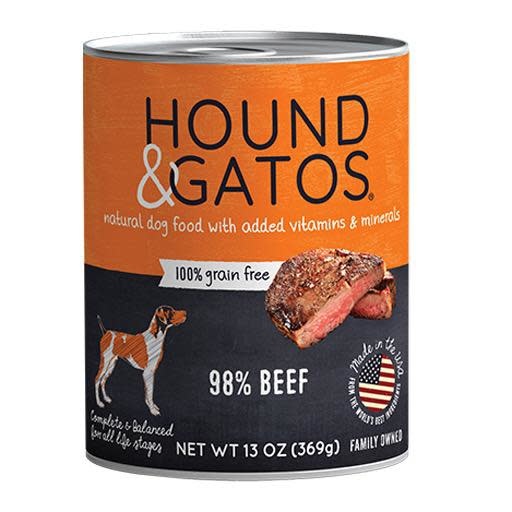 Hound & Gatos Hound & Gatos Dog Can 98% Beef 13oz