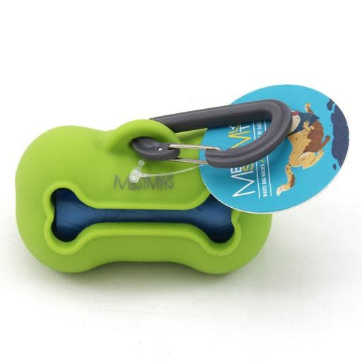 Messy Mutts Messy Mutts Silicone Waste Bag Holder Green