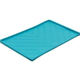 Messy Mutts Messy Mutts Silicone Mat with Metal Rods Blue Medium