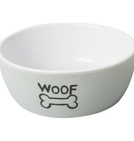 Spot Nantucket bol céramique chien, 7 po gris