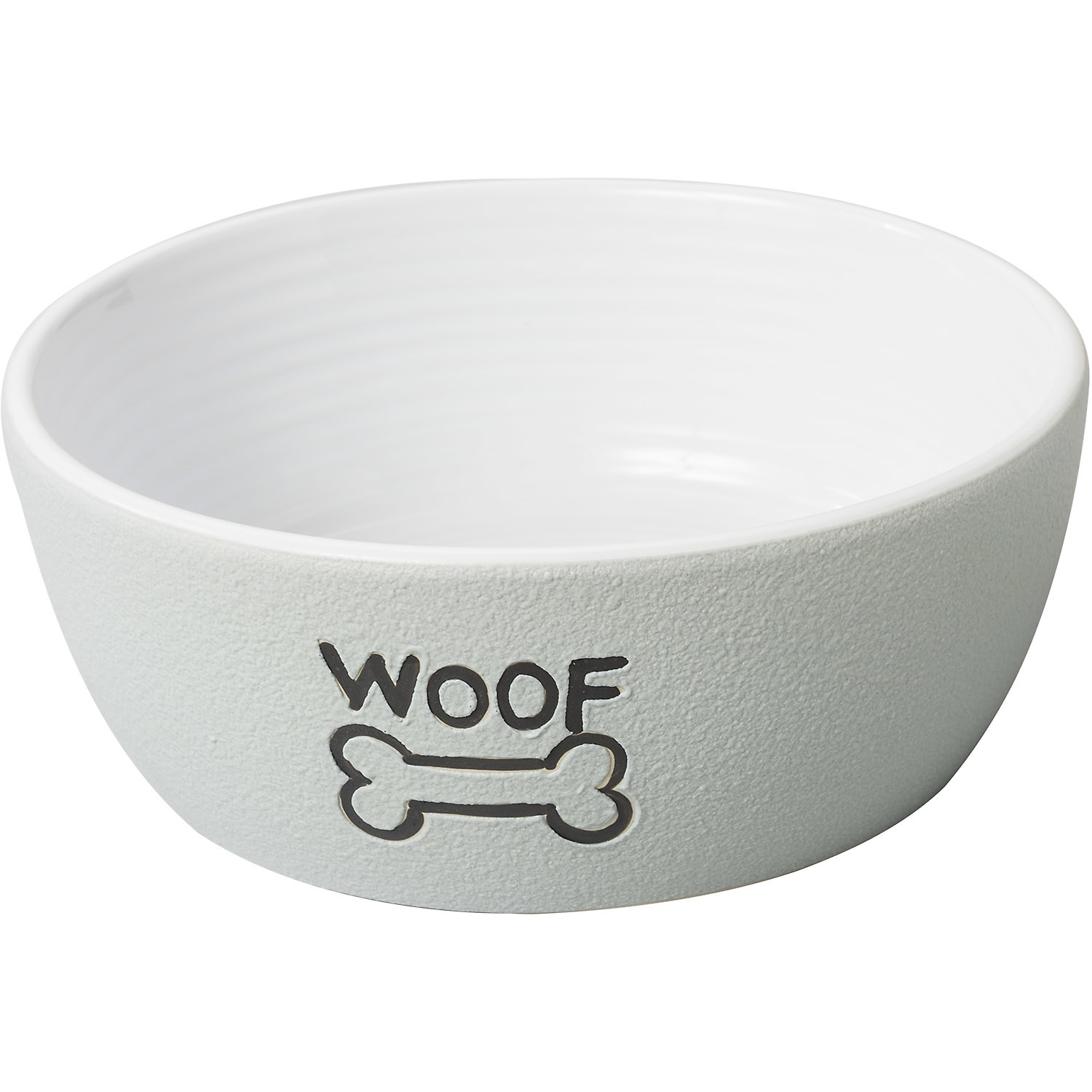 Spot Nantucket  Woof Dog Bowl Grey 5"