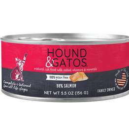 Hound & Gatos Hound & Gatos, Conserve pour chat, 98% saumon, 5,5 oz