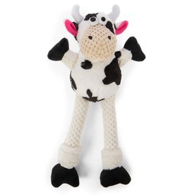 GoDog Chew Guard, Vache désarticulée à carreaux, taille mini