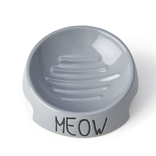 Petrageous Meow 5" Inverted Bowl Grey 6oz