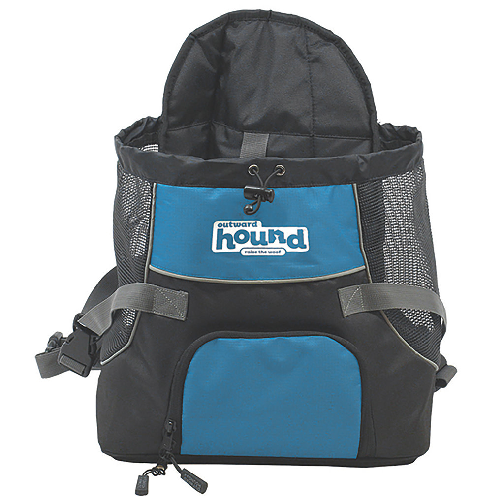 Outward Hound, Sac ventral de transport PupPak bleu, moyen