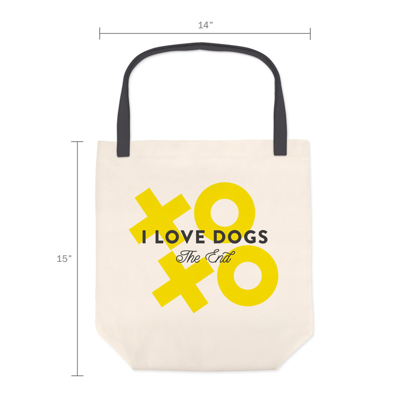 Fringe Studio I Love Dogs Canvas Tote Bag