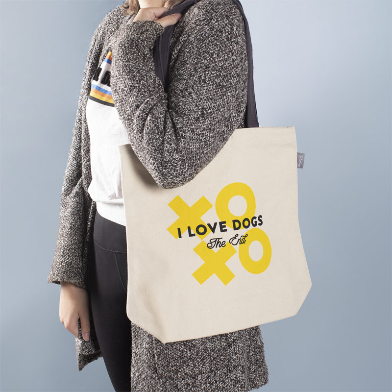 Fringe Studio I Love Dogs Canvas Tote Bag