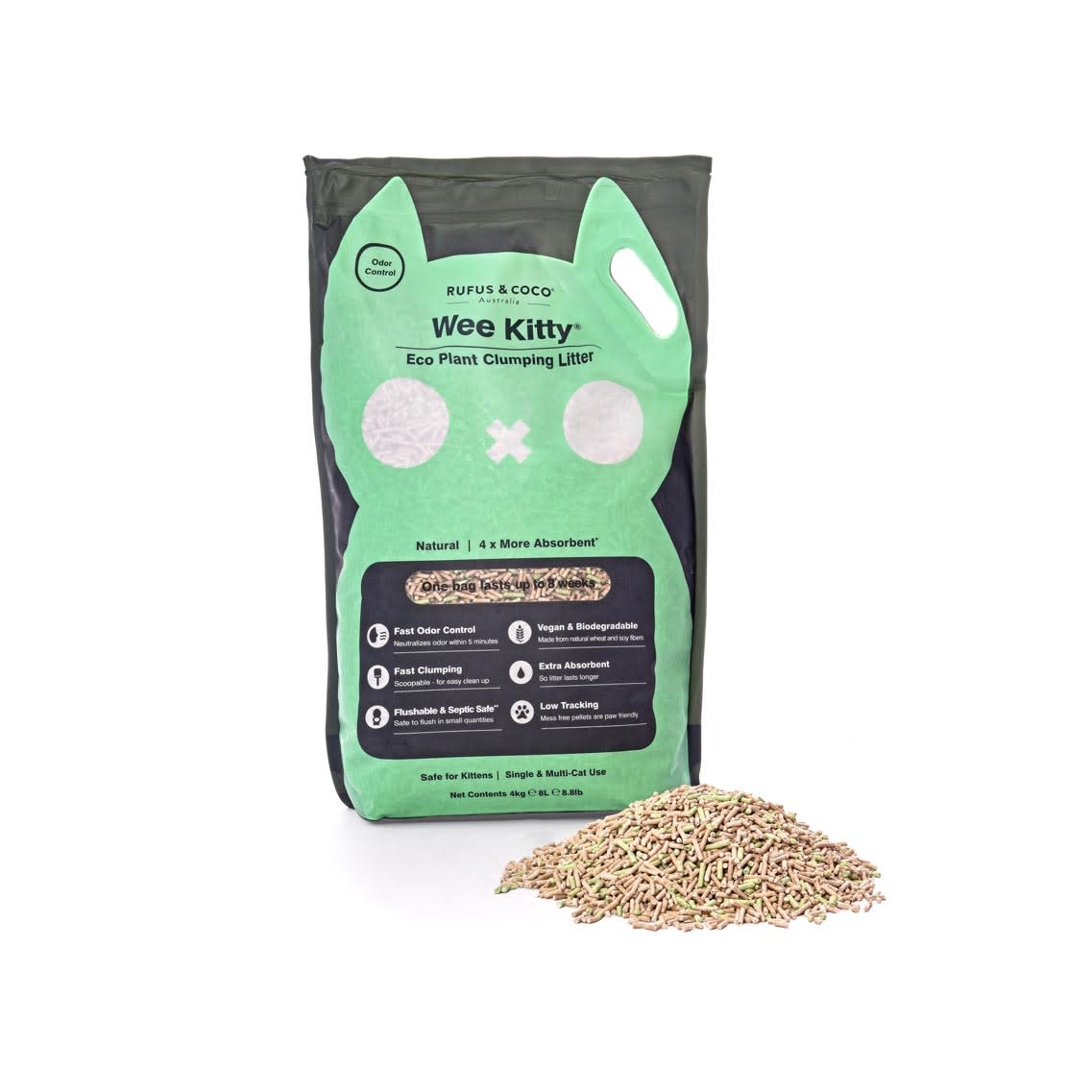 Rufus & Coco Rufus & Coco Wee Kitty Eco Plant Clumping Litter 9kg