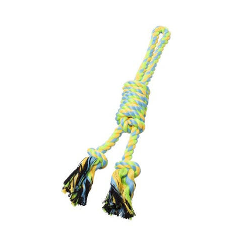 Budz, Corde jouet double brin avec 3 nœuds, 11,5 po