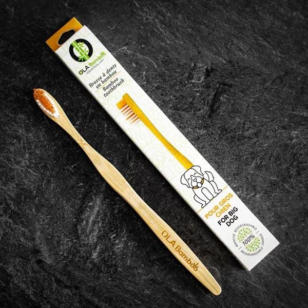 Ola, Brosse à dents en bambou pour chiens de tailles moyenne et grande