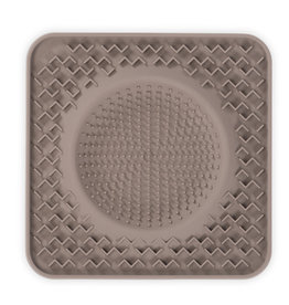 Messy Mutts, Tapis en silicone multi-surfaces pour alimenter, avec bol de léchage, gris