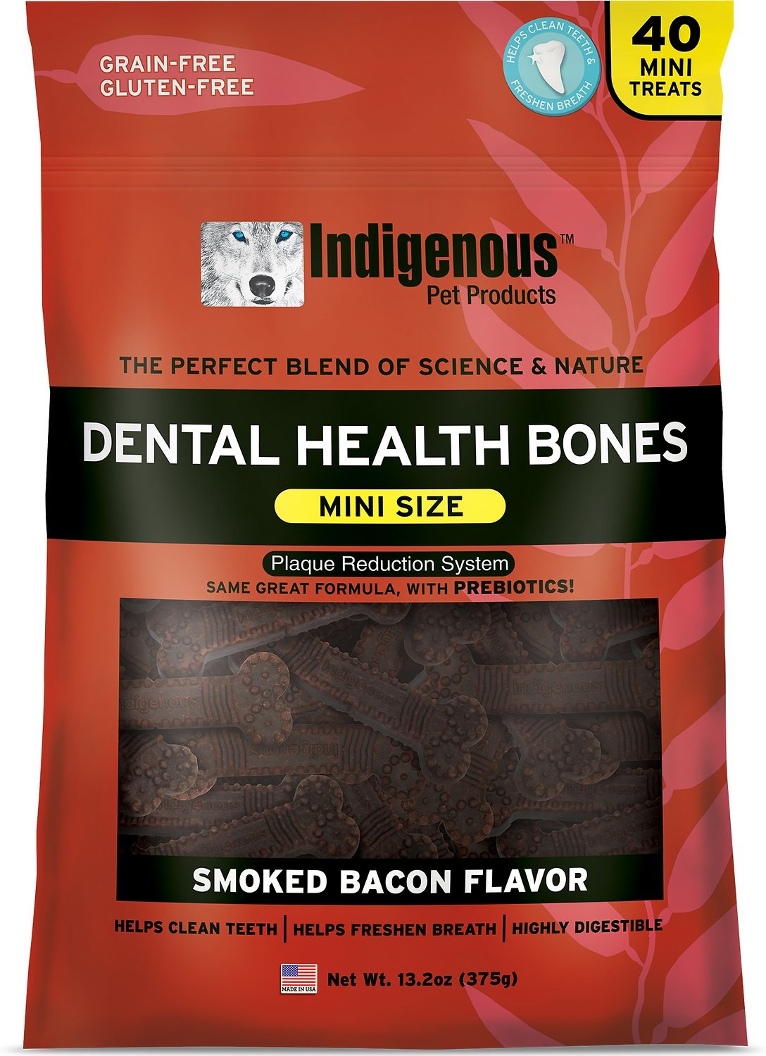 Indigenous Indigenous Dental Health Bones Mini Smoked Bacon Bone 13.2oz