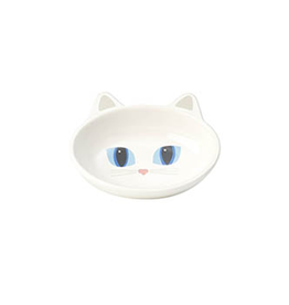 Petrageous Petrageous Frisky Kitty 5.5" Oval White Bowl 5.3oz