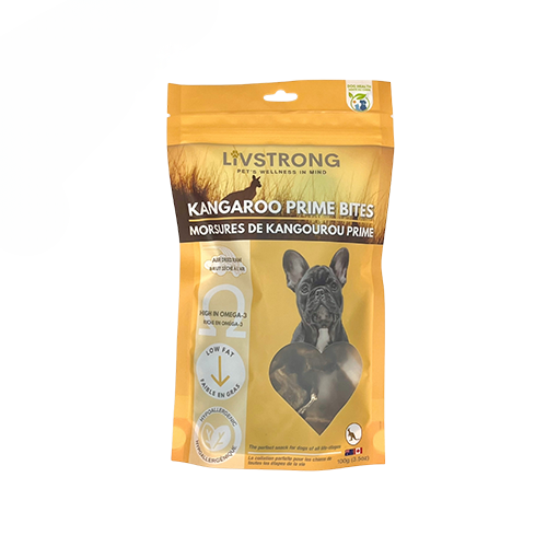 Livstrong Livstrong Kangaroo Prime Bites Air-Dried Dog Treat 100g