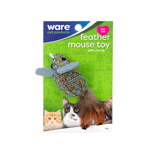 Ware Manufacturing Ware Cat Toy Feather Mouse