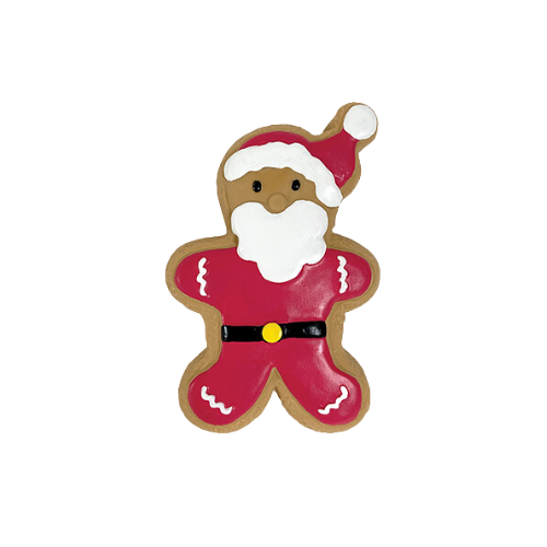 Fou Fou Dog Fou FouFit Dog Holiday Latex Gingerbread Cookie Santa