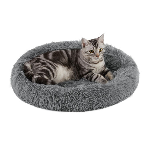 Best Friends by Sheri Best Friends by Sheri Oval Shag Faux Fur Cat Bed