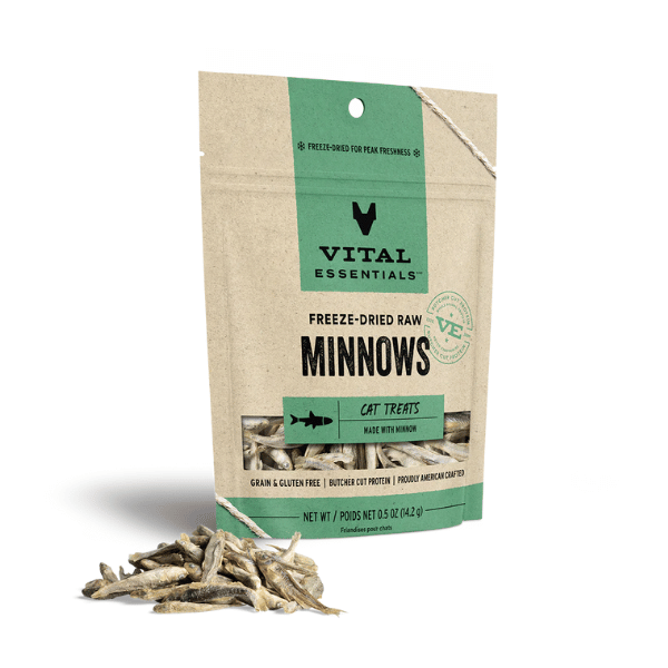 Vital Essentials chat , Gâteries lyophilisées aux vairons, 14,2 g