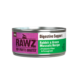 Rawz Rawz Cat Can Digestive Support Rabbit & Green Mussels 5.5oz