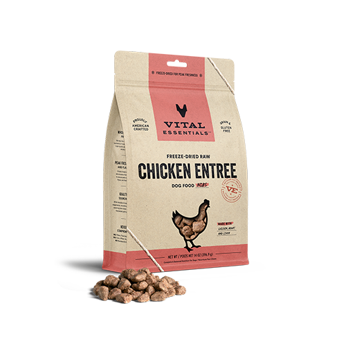 Vital Essentials Vital Essentials Freeze Dried Dog Chicken Entree Nibs 14oz