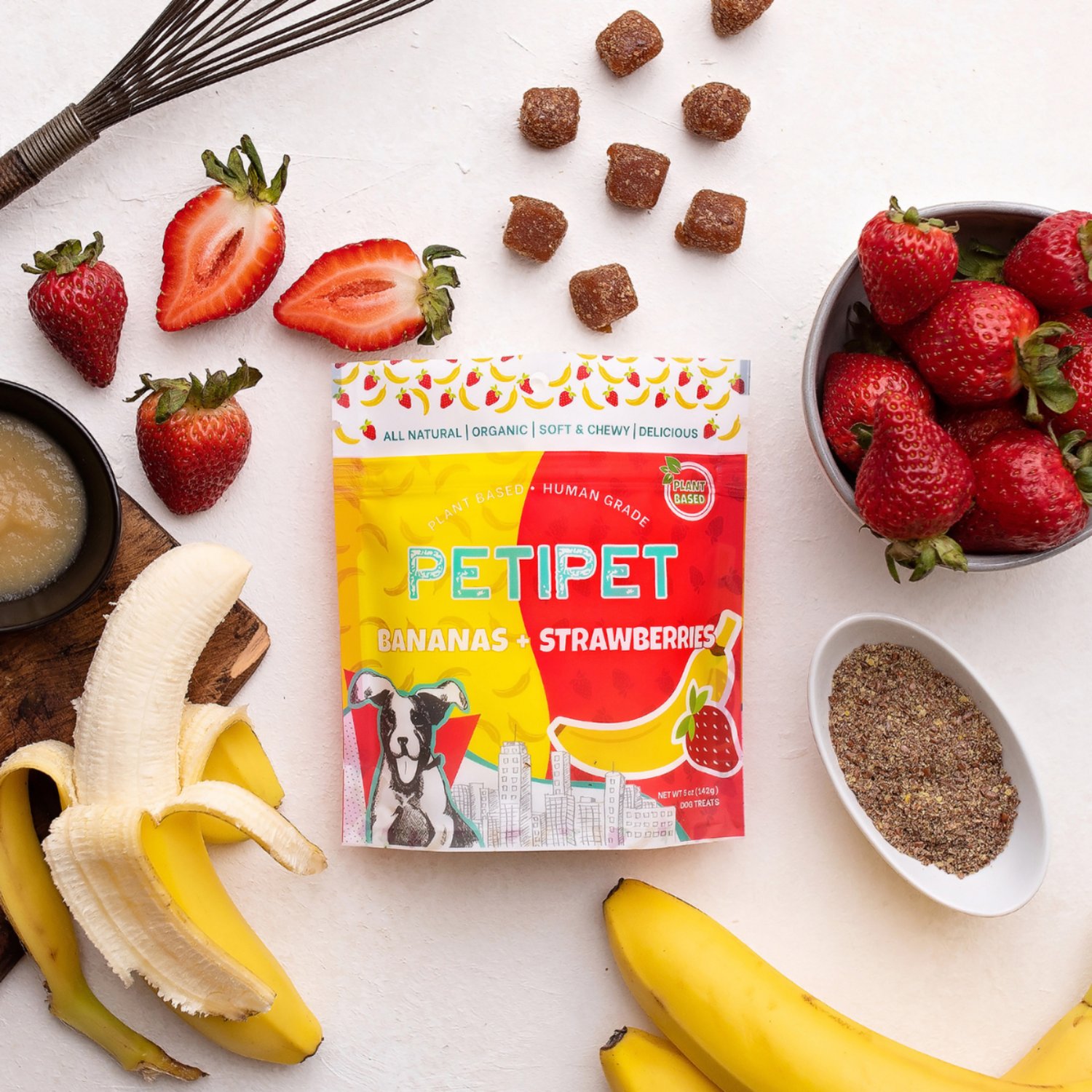 Petipet Petipet Bananas + Strawberries Veggie Bites 142g