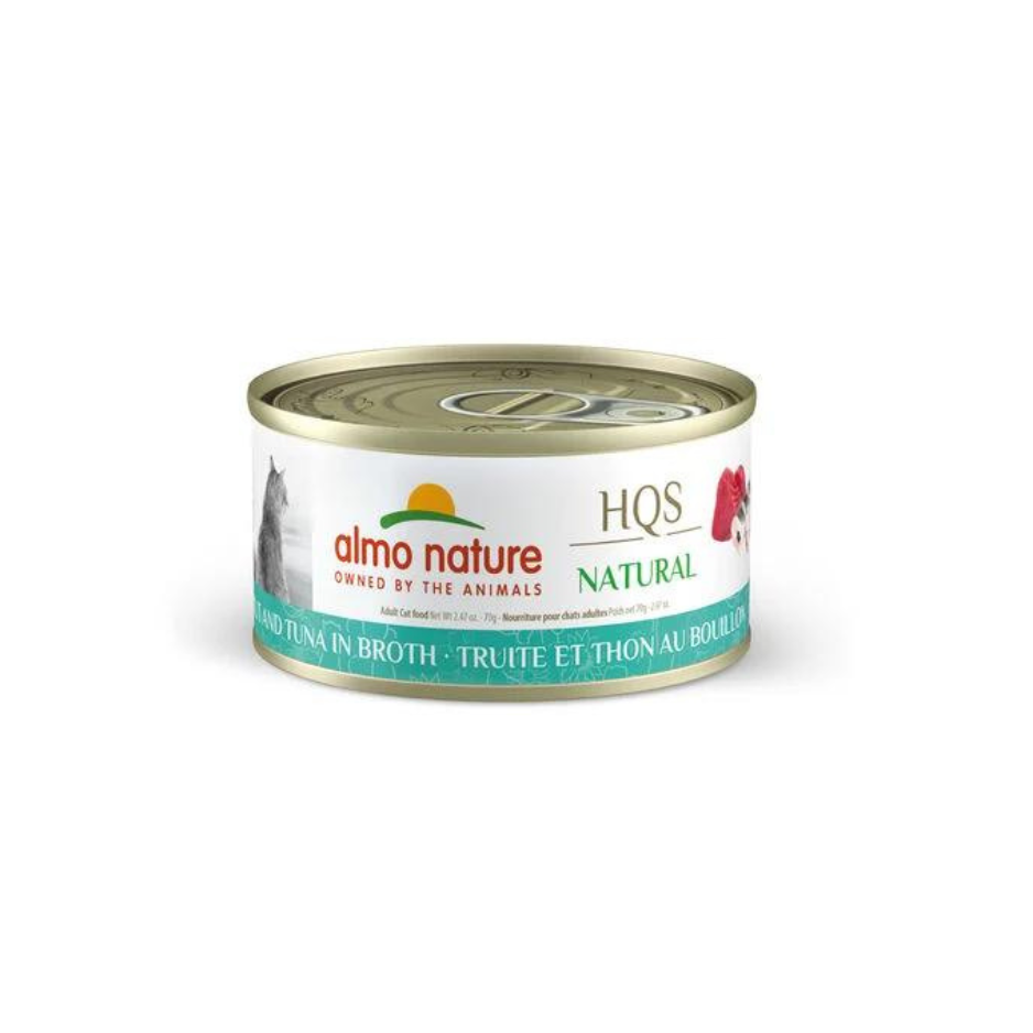 Almo Nature chat truite et thon au bouillon, 70g