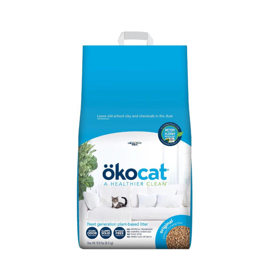 Okocat, Litière Agglomérante à Base de Bois Naturel, 19.8 lb