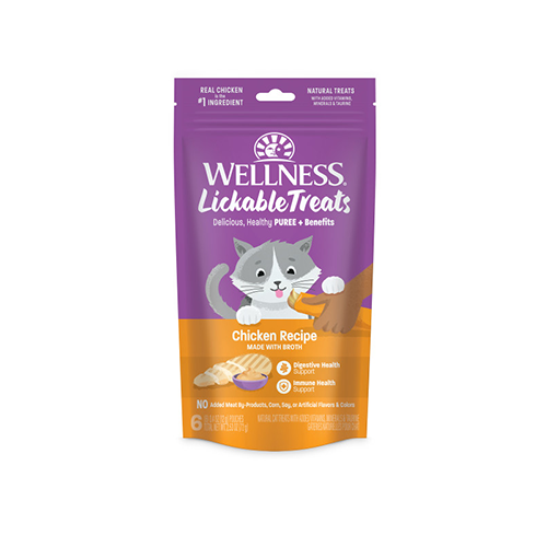 Wellness Wellness Kittles Grain Free Chicken Recipe Lickable Soft Puree Cat Treats 2.5oz