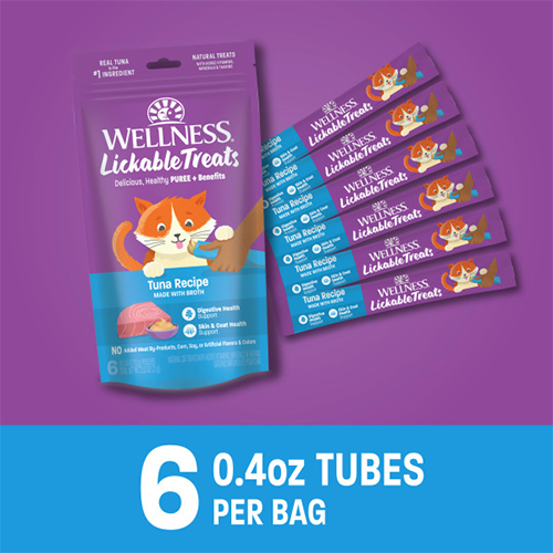 Wellness Wellness Kittles Tuna Recipe Lickable Soft Puree Cat Treats 2.5oz
