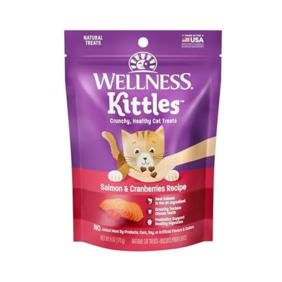 Wellness Wellness, Croquettes Kittles pour chat, saumon et canneberge, 6 oz