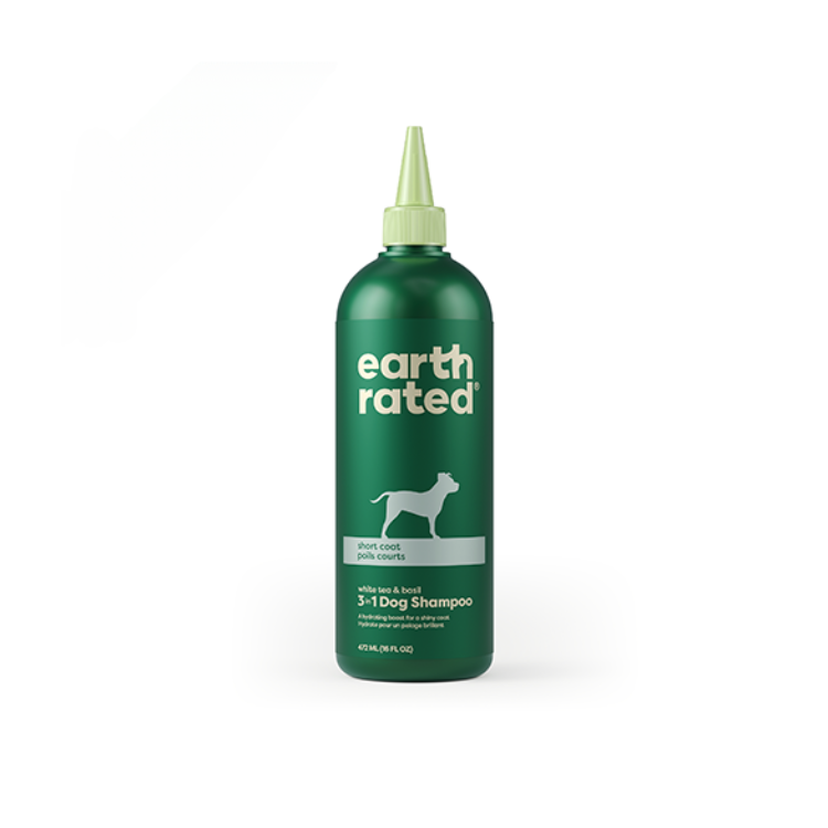 Earth Rated Earth Rated Short Coat White Tea & Basil 3 in 1 Dog Shampoo 16oz