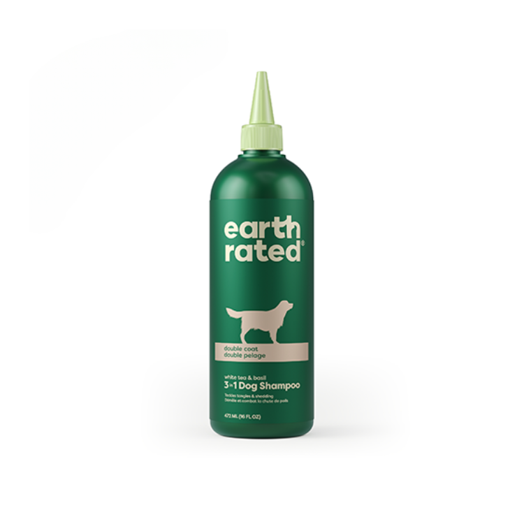 Earth Rated Earth Rated Double Coat White Tea & Basil 3 in 1 Dog Shampoo 16oz