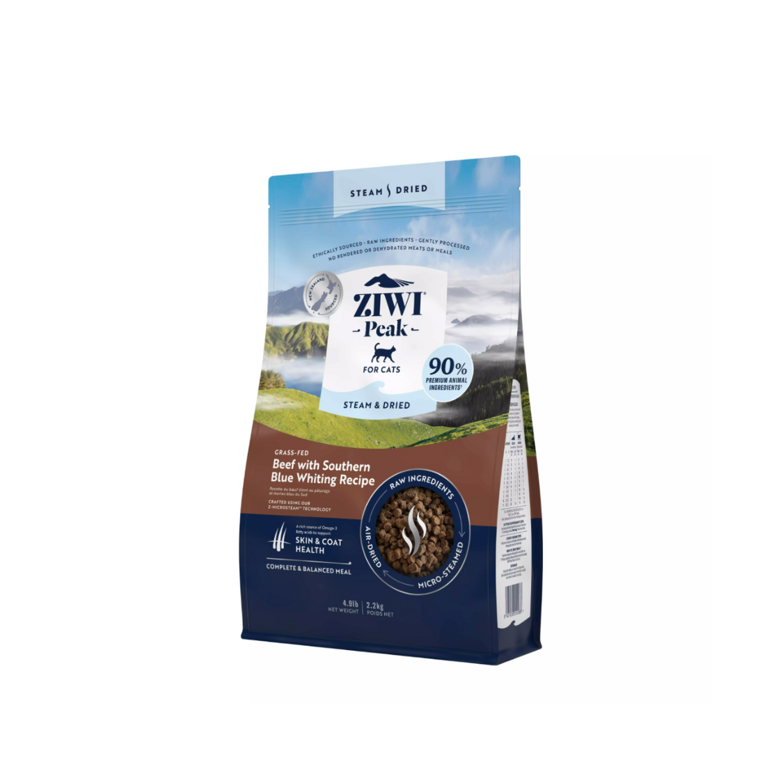 ZiwiPeak ZiwiPeak Cat Steam Dried Beef with Southern Blue Whiting